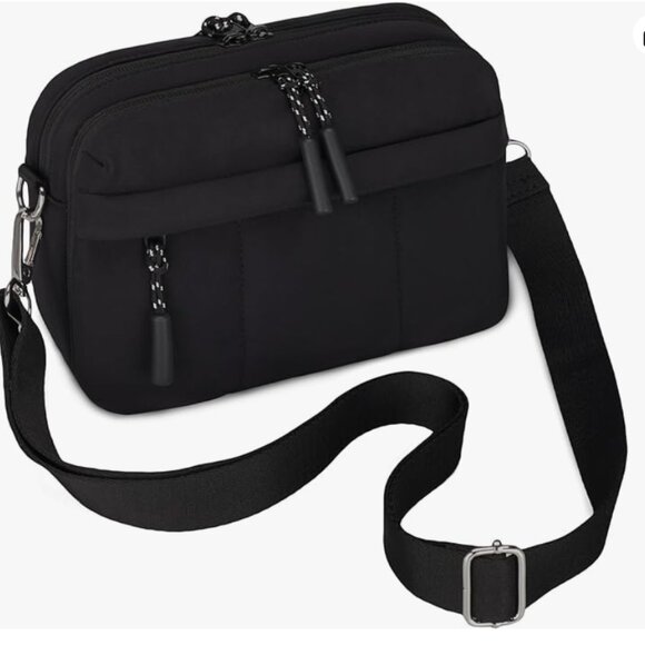 Vonal Handbags - NEW Black Puffer Crossbody Bag